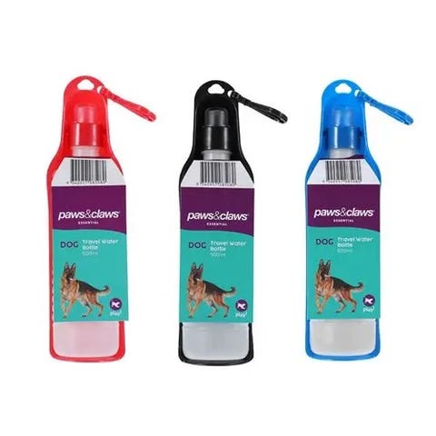 Paws & Claws Travel Water Bottle - 500mL